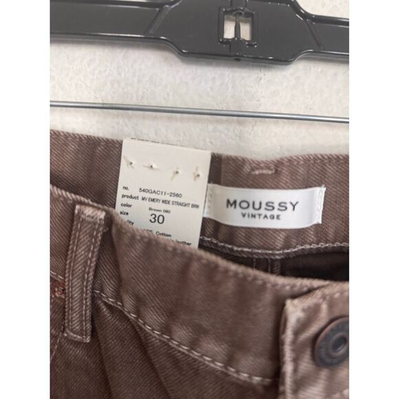 Moussy Vintage Emery Wide Straight in Brown 30” - Picture 6 of 8